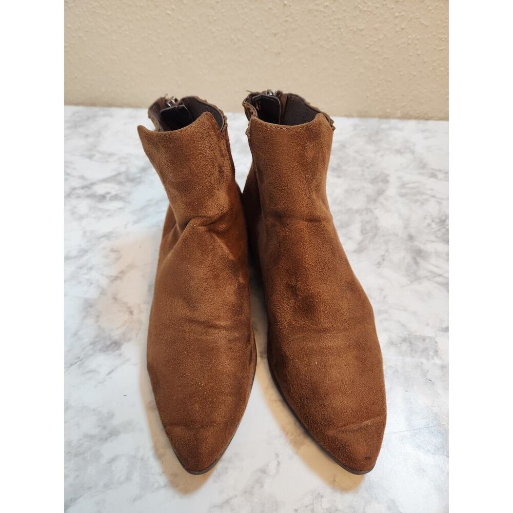 City‎ Classified Women's Brown Chelsea Suede Ankle Boots Size 8 - Picture 4 of 7